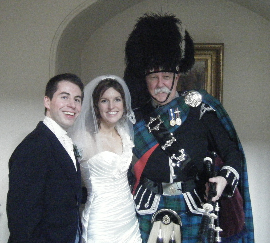 Jim with Emma and Alistair at Dundas Castle